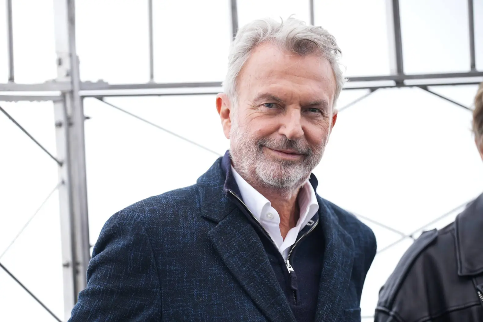 NEW YORK, NEW YORK - MARCH 06: Sam Neill visits the Empire State Building on March 06, 2024 in New York City. (Photo by John Nacion/Getty Images)