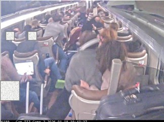 Im�genes de uno de los vagones del tren Iryo en el momento del accidente.