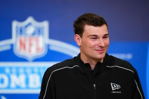 INDIANAPOLIS, IN - FEBRUARY 27: Fernando Mendoza #QB11 of Indiana speaks during a press conference at the 2026 NFL Scouting Combine at Lucas Oil Stadium on February 27, 2026 in Indianapolis, Indiana. (Photo by Cooper Neill/Getty Images)
