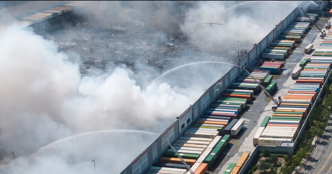 A man set a 1.2-million-square-foot warehouse filled to the brim with toilet paper on fire in Ontario, California.