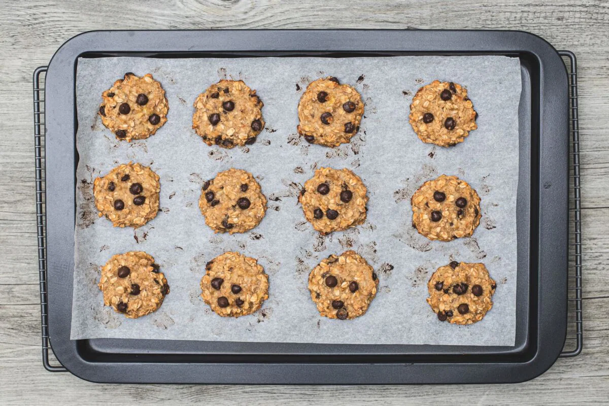 Galletas de avena, plátano y chocolate 8