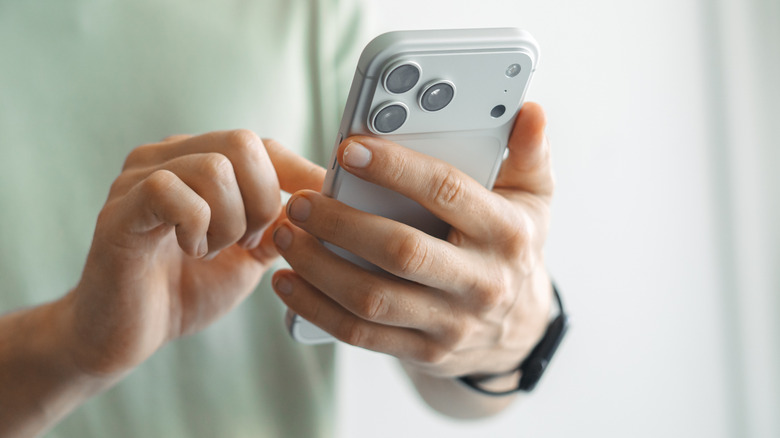 Person using iPhone