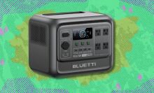 the Bluetti Elite 100 V2 on a green background