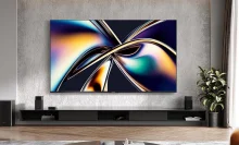 Hisense U8 ULED 4K TV mounted on living room wall