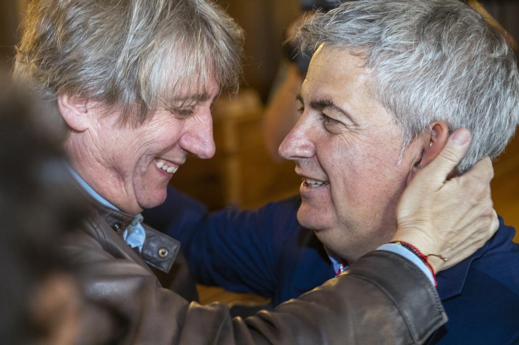 Carlos Mart�nez con Javier Ant�n, nuevo alcalde de Soria.