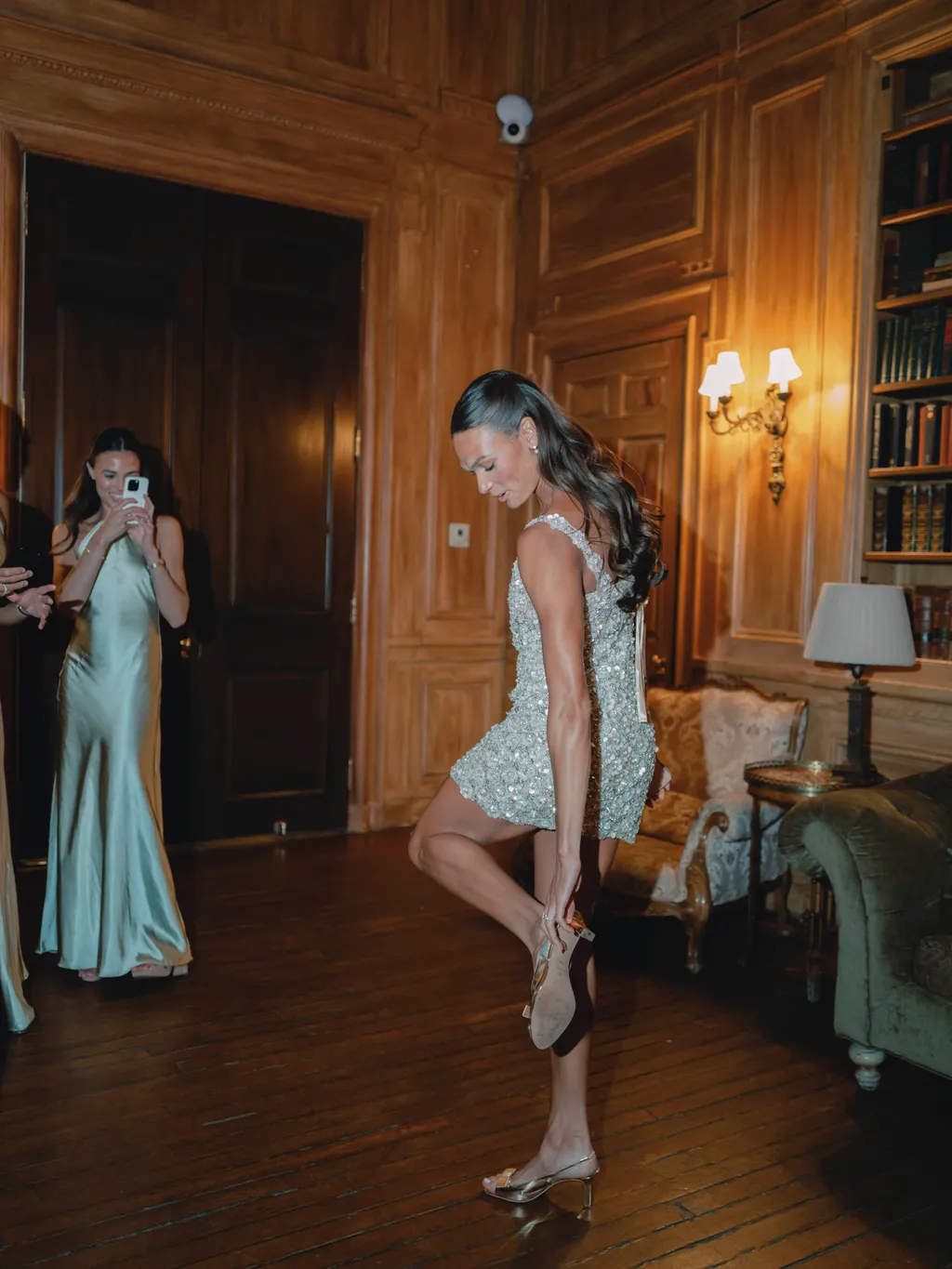 Image may contain Myla Dalbesio Lamp Adult Person Wedding Clothing Footwear High Heel Shoe Face and Head