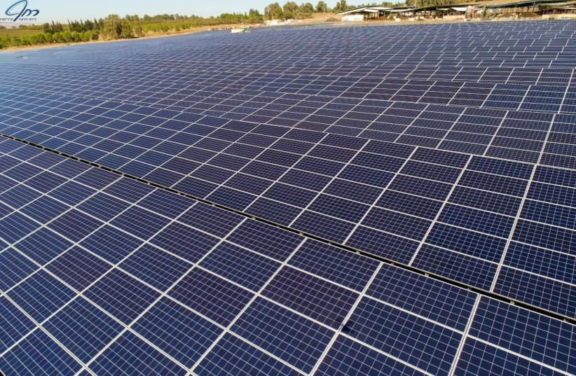 Solar panels at one of the projects of Enlight Renewable Energy