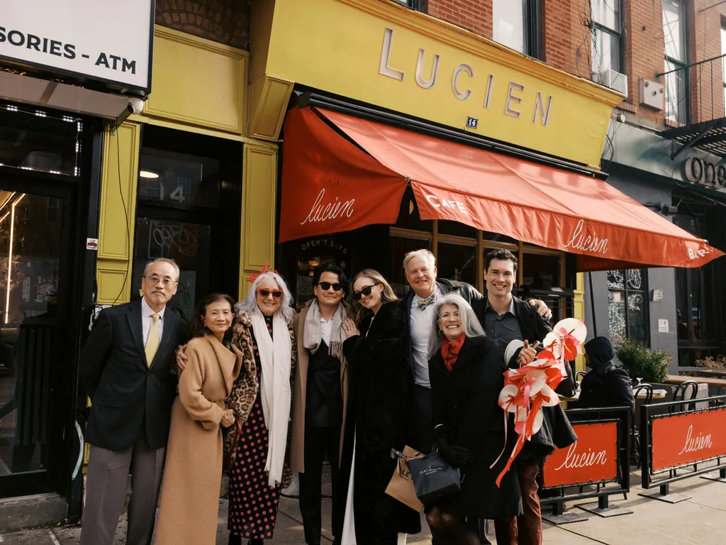 Image may contain Billy Eichner Kim Chan Garry Hynes People Person Adult Clothing Coat Face Head and Wedding
