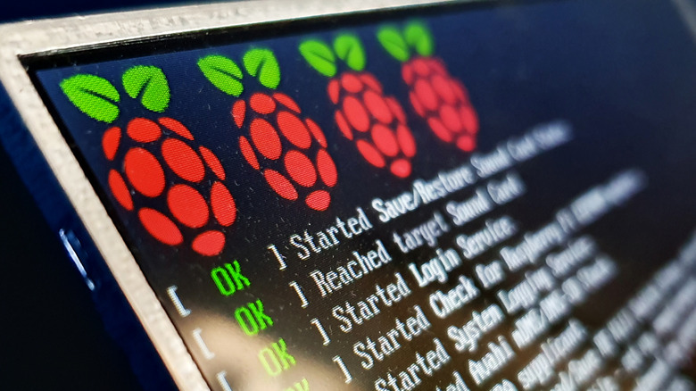 Raspberry Pi system booting on small LCD prototype screen