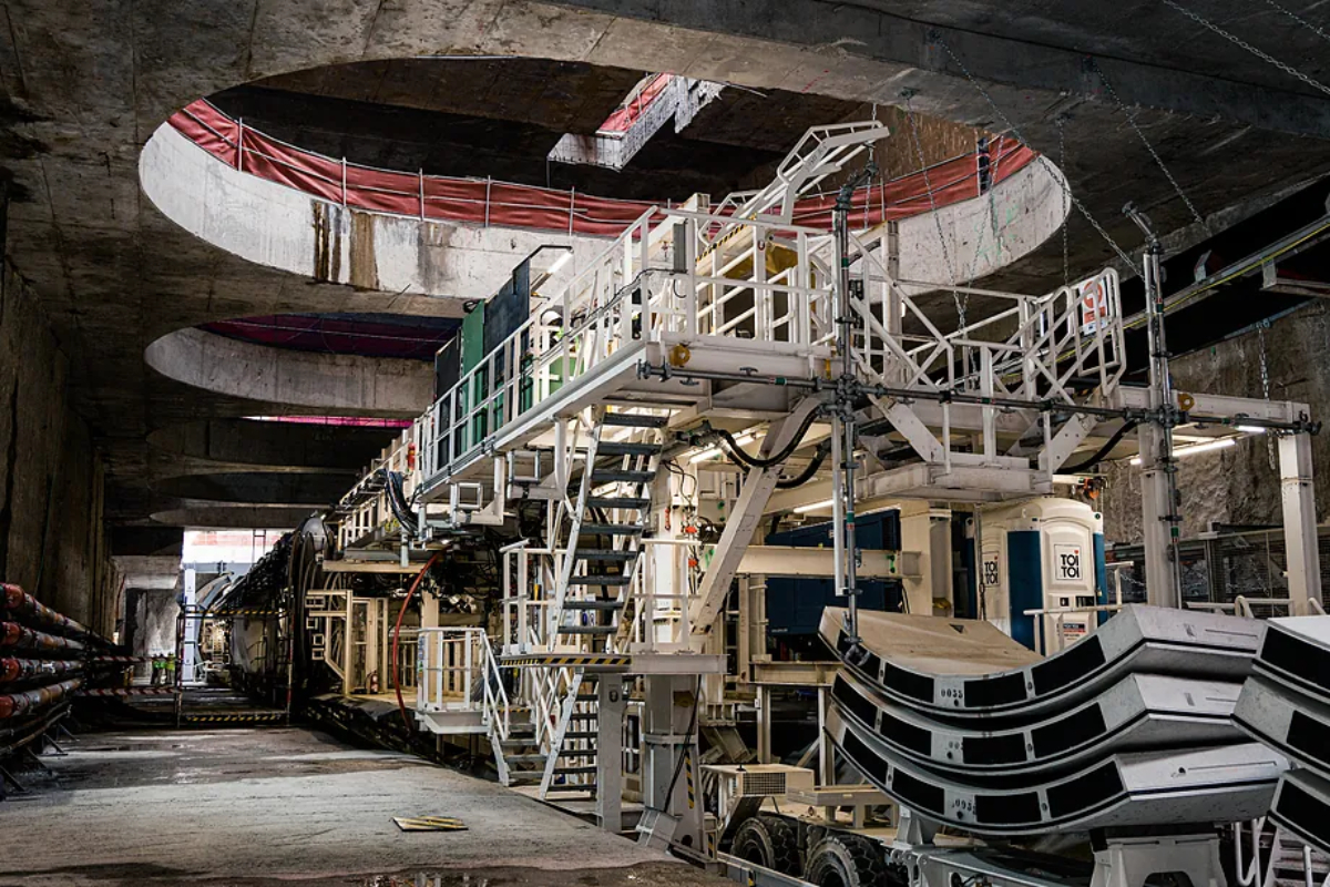 La tuneladora de Metro de Madrid que excava el t�nel entre Carabanchel y Conde de Casal.