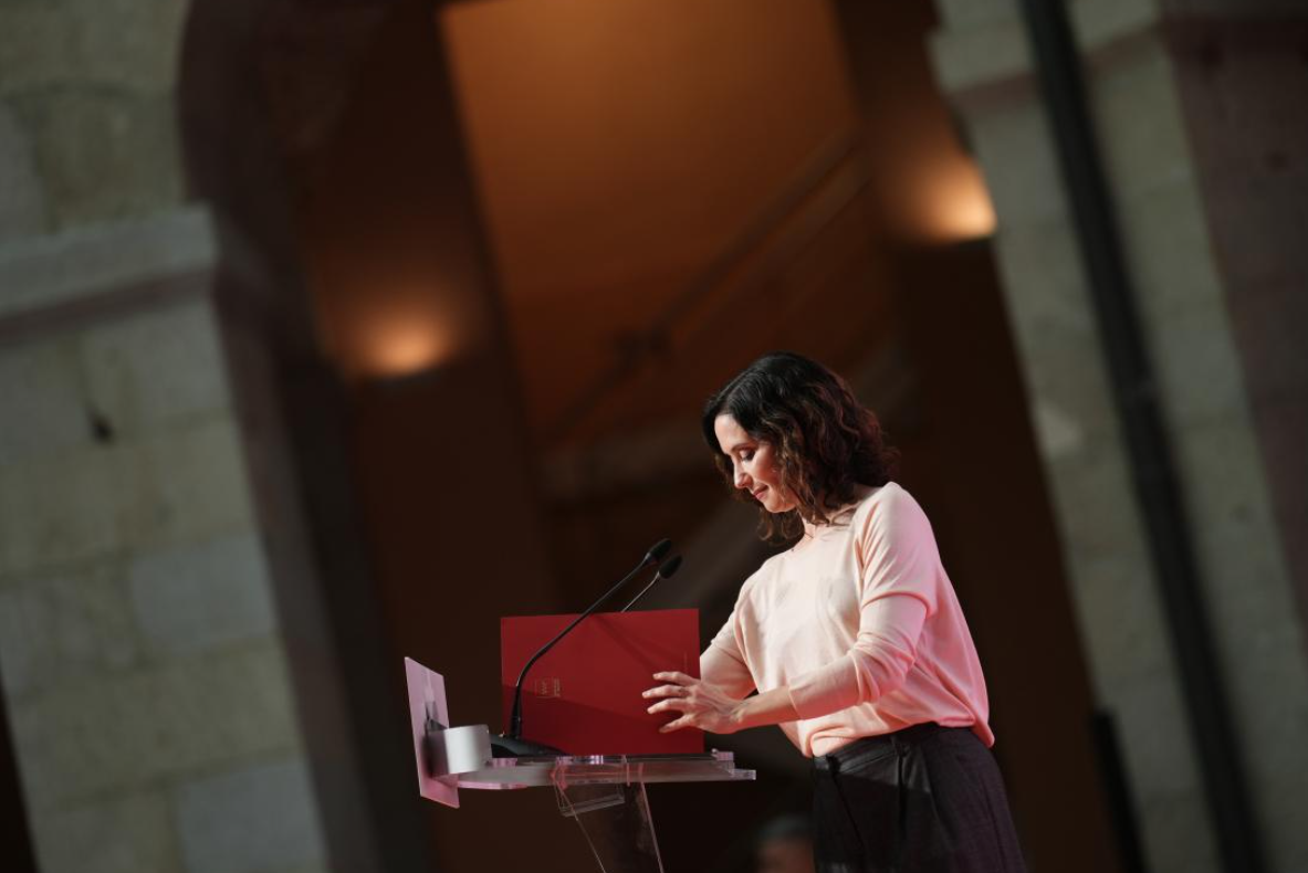Ayuso, durante la presentaci�n del plan de choque el pasado noviembre.