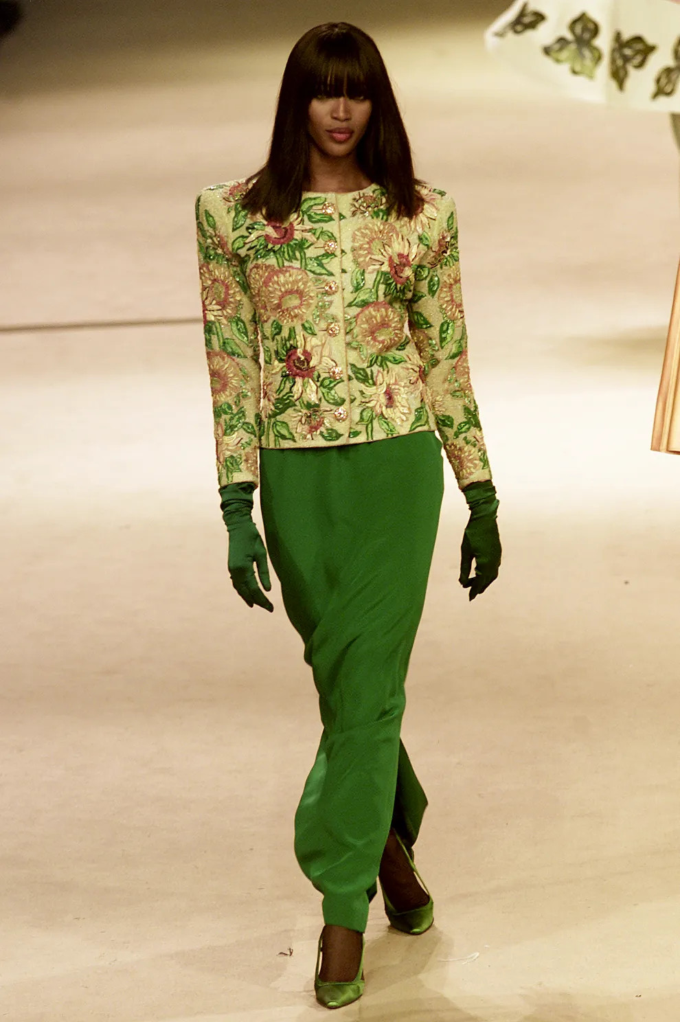 Image may contain Naomi Campbell Clothing Apparel Sleeve Human Person Fashion and Long Sleeve