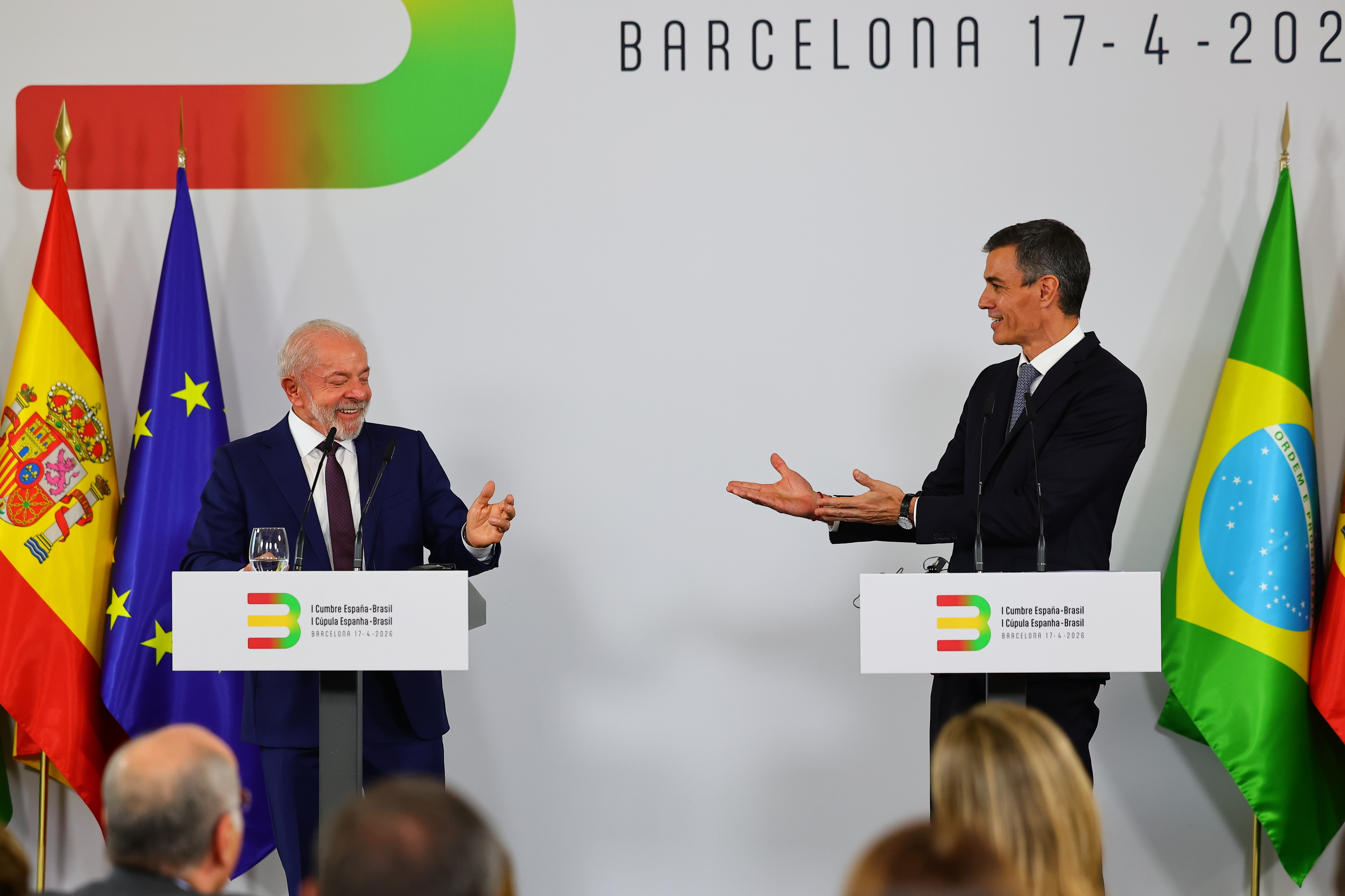 S�nchez y Lula, tras la cumbre hispanobrasile�a.