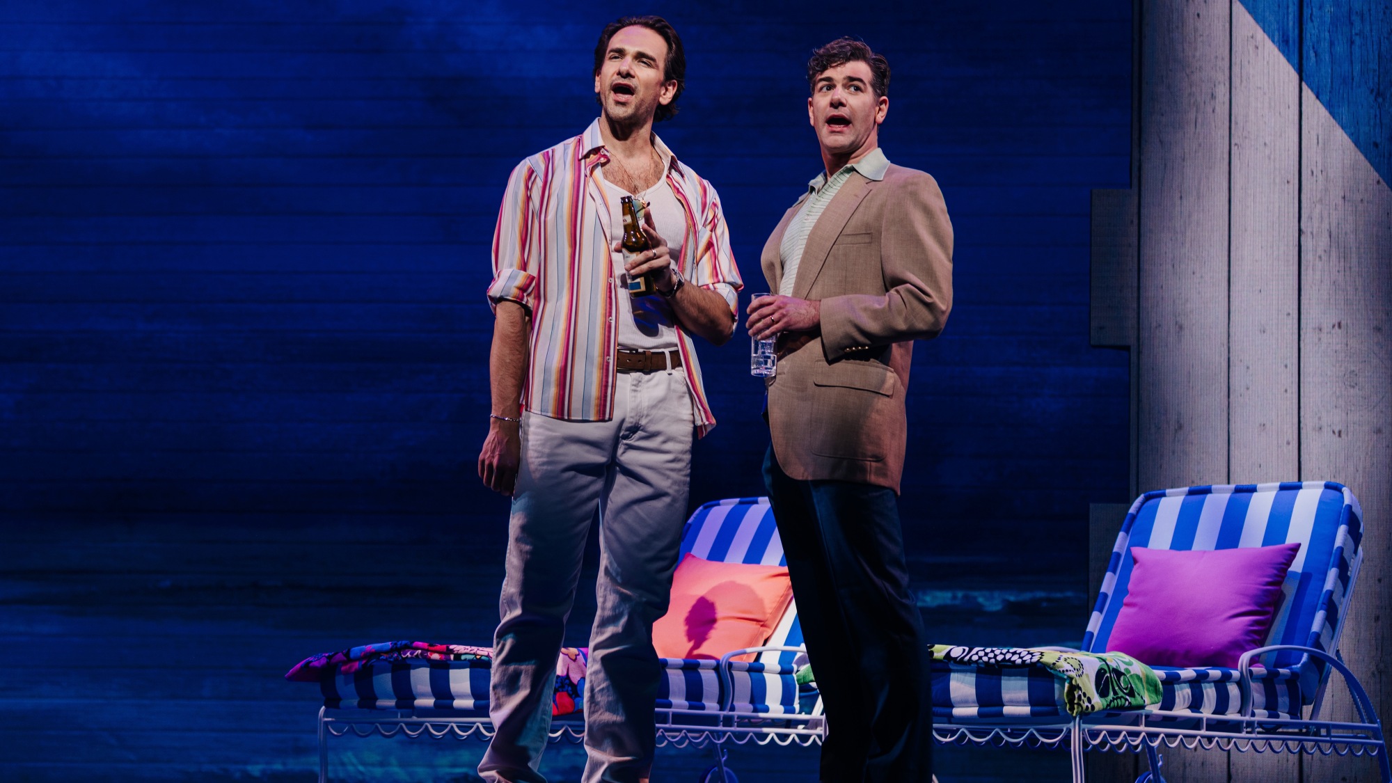 Brent Thiessen (left) and Ben Jacoby (right) as husbands John and Michael in "Beaches: A New Musical."