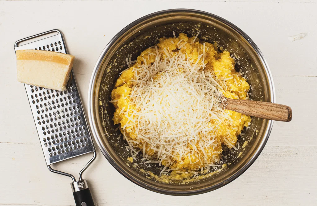 Ragú de berenjena con polenta