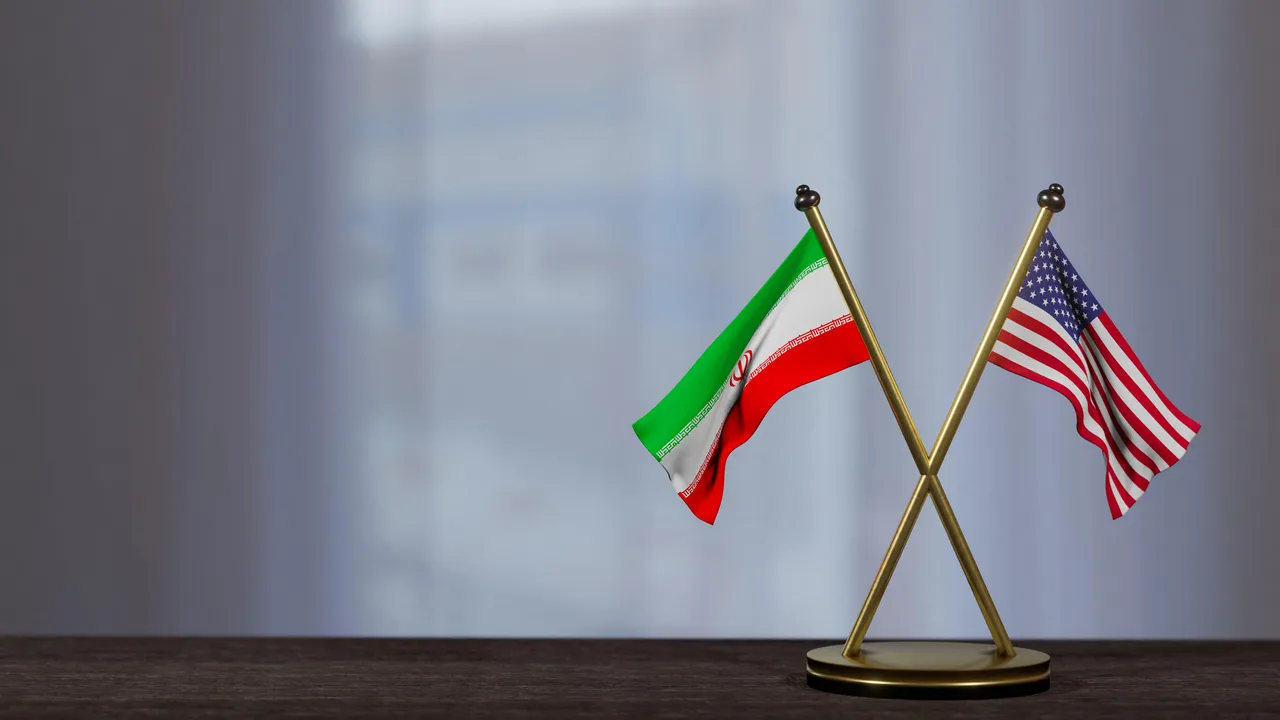 A trinket of the US and Iran flags.