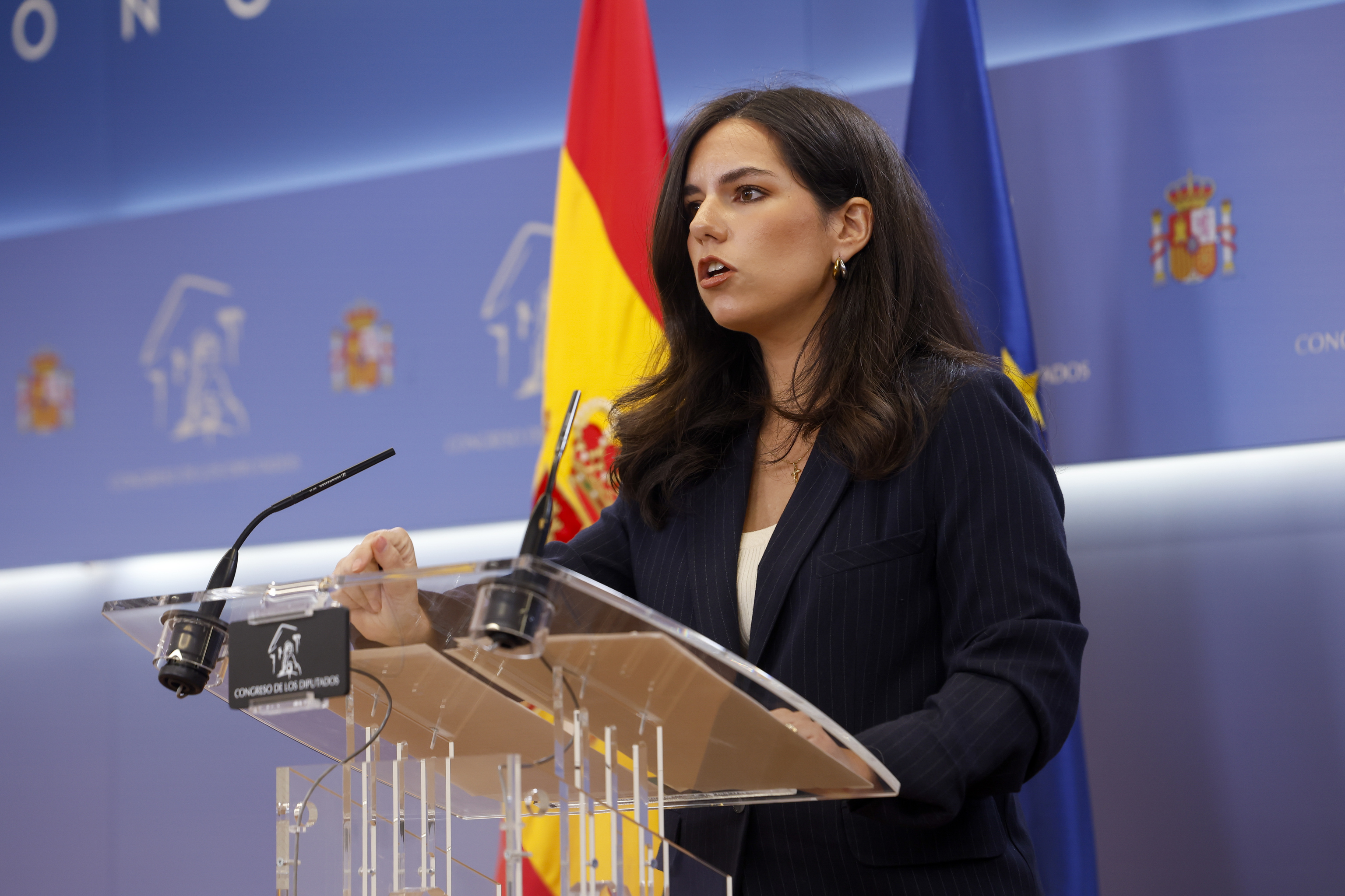 La portavoz de Vox en el Congreso, Pepa Mill�n, este martes