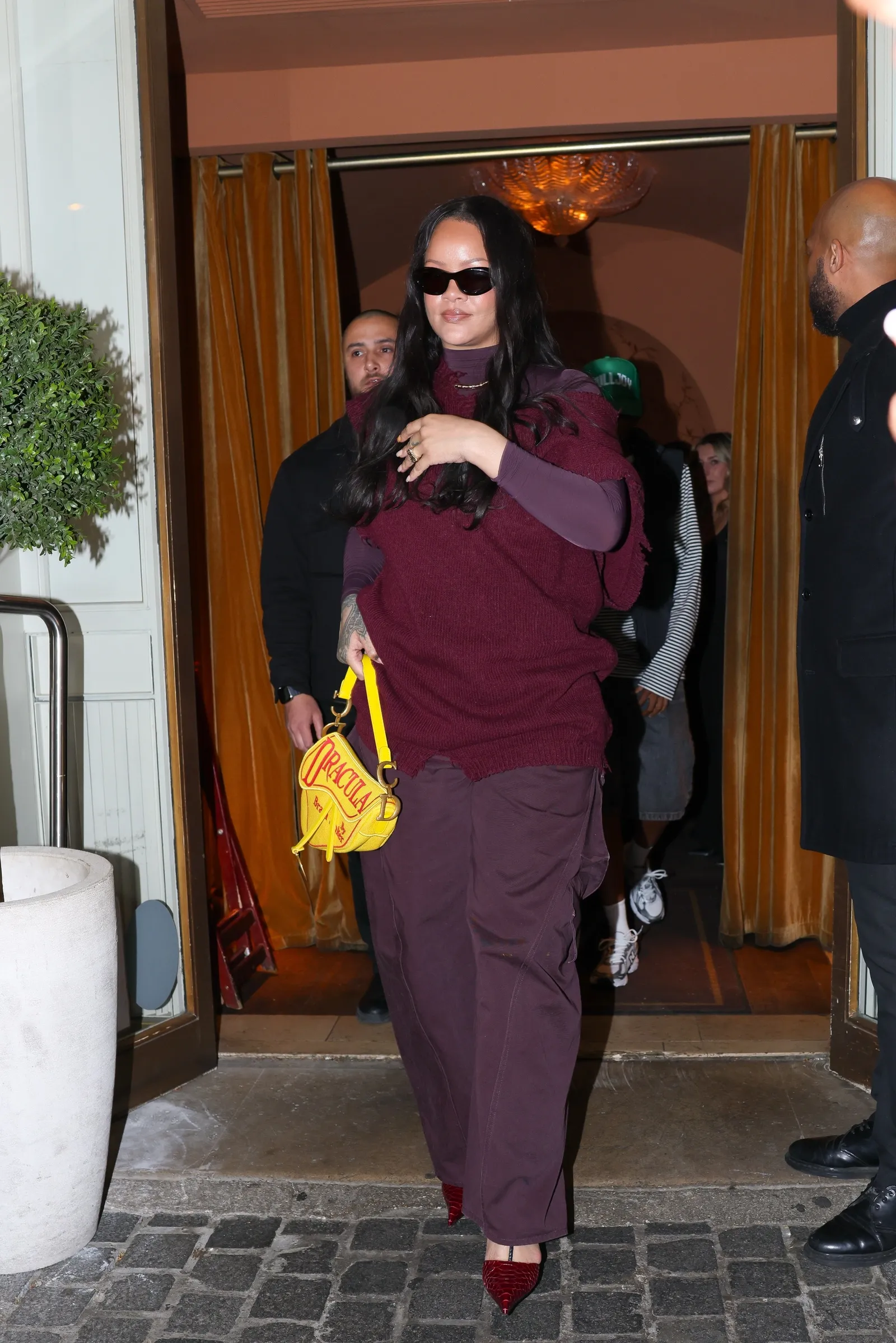 Rihanna and AAP Rocky make a stylish exit at Siena in Paris