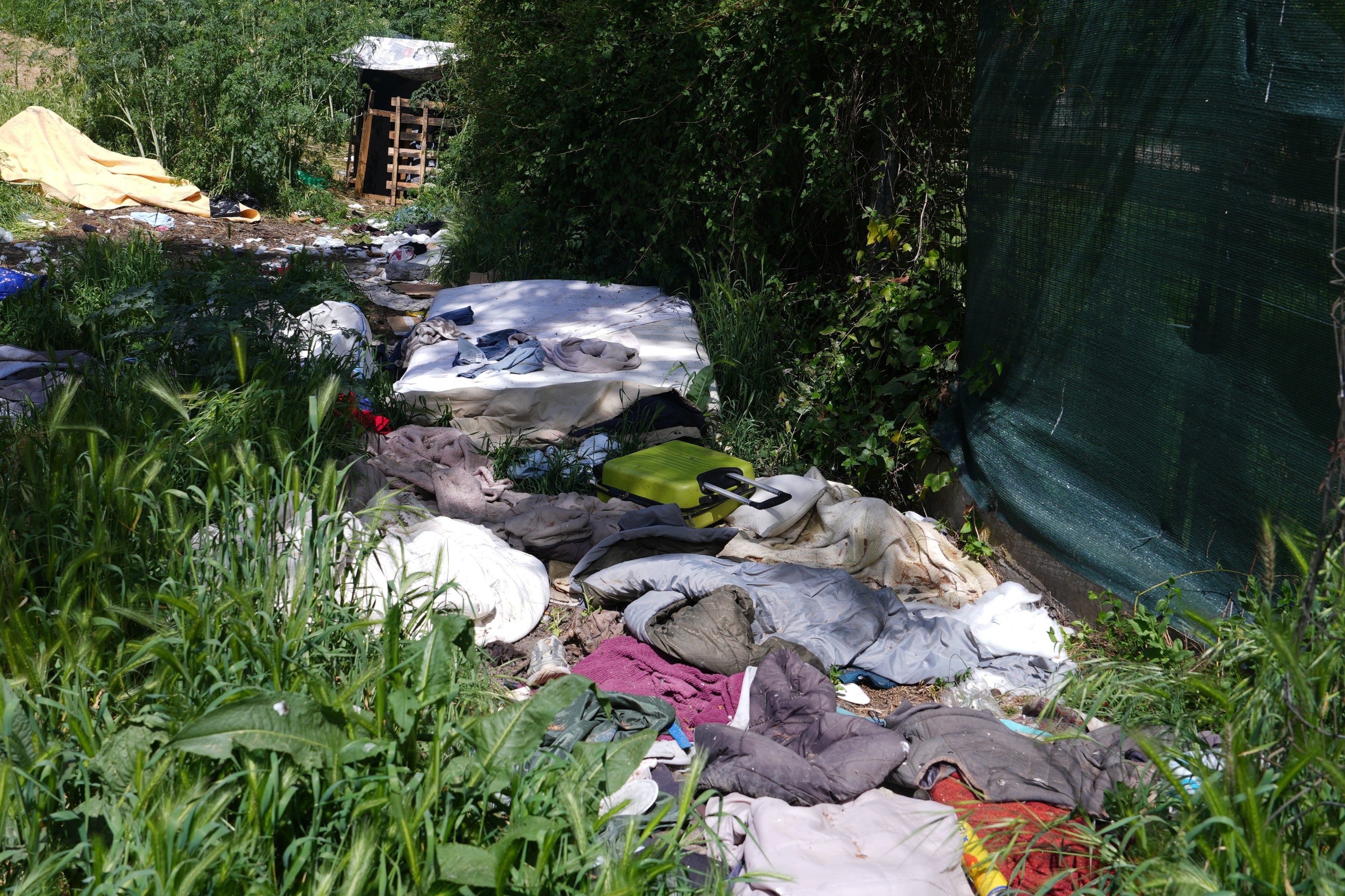 La basura acumulada tras d�as de asentamientos.