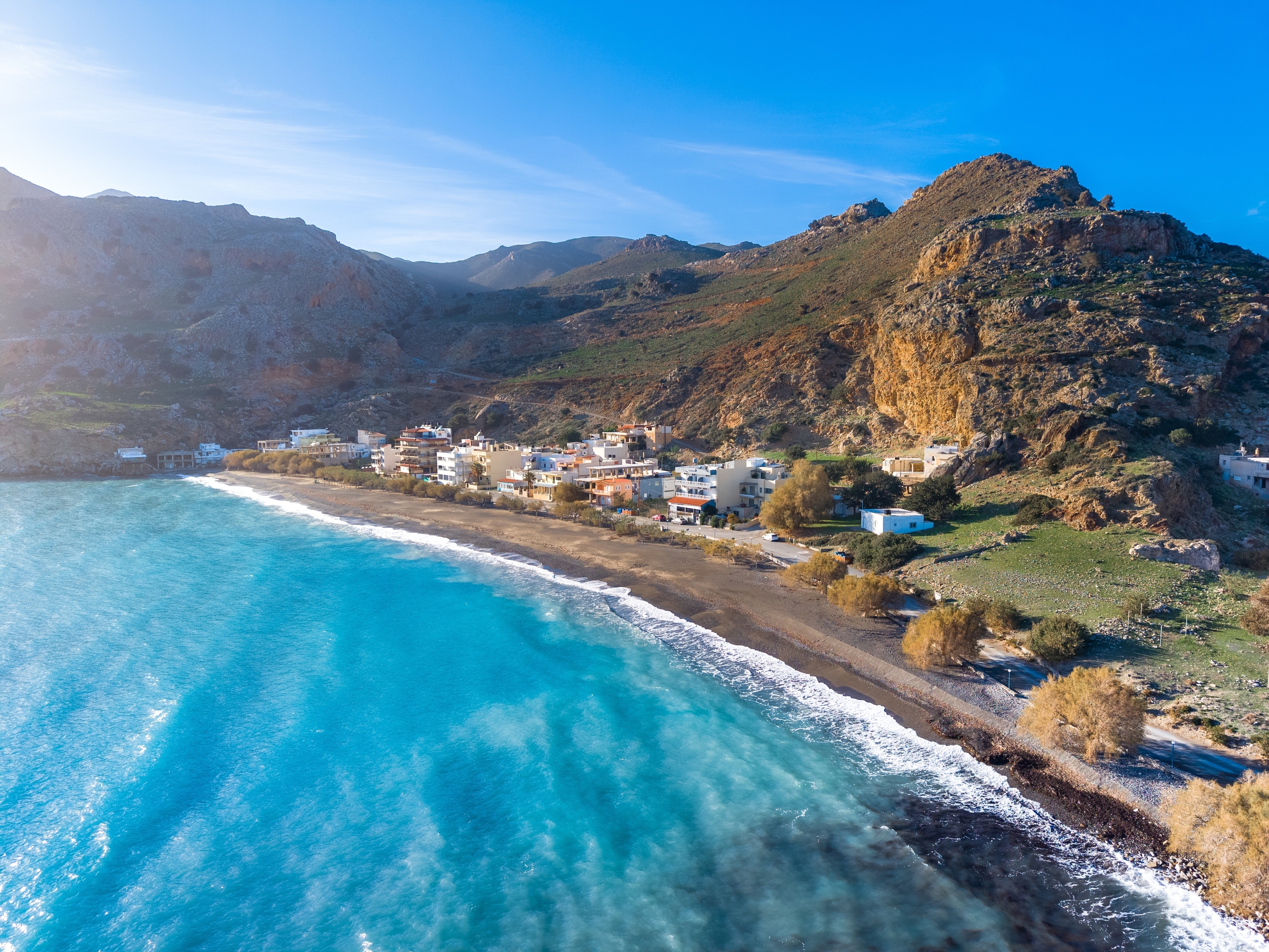 Un pueblo costero de la isla de Creta.