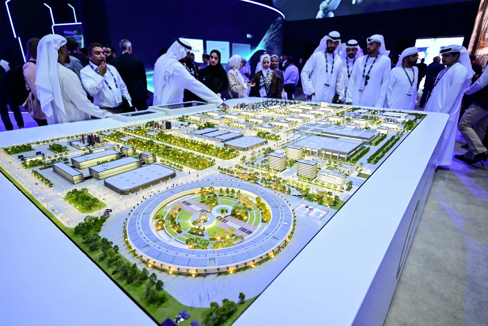 Image may contain Mohammed bin Zayed Al Nahyan Diva Zappa Adult Person People Urban Architecture Building and City