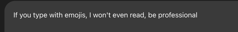 screenshot showing annoyance of dev