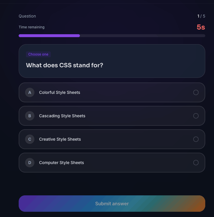 Live Quiz