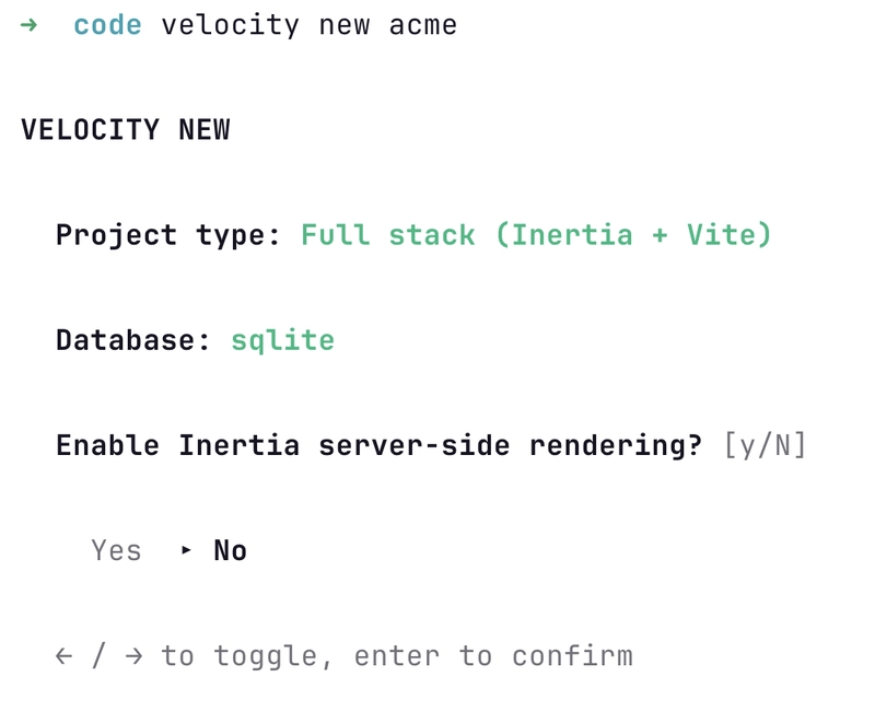 Install the CLI, scaffold a project, and hit localhost. The shortest path from zero to a running Velocity application.