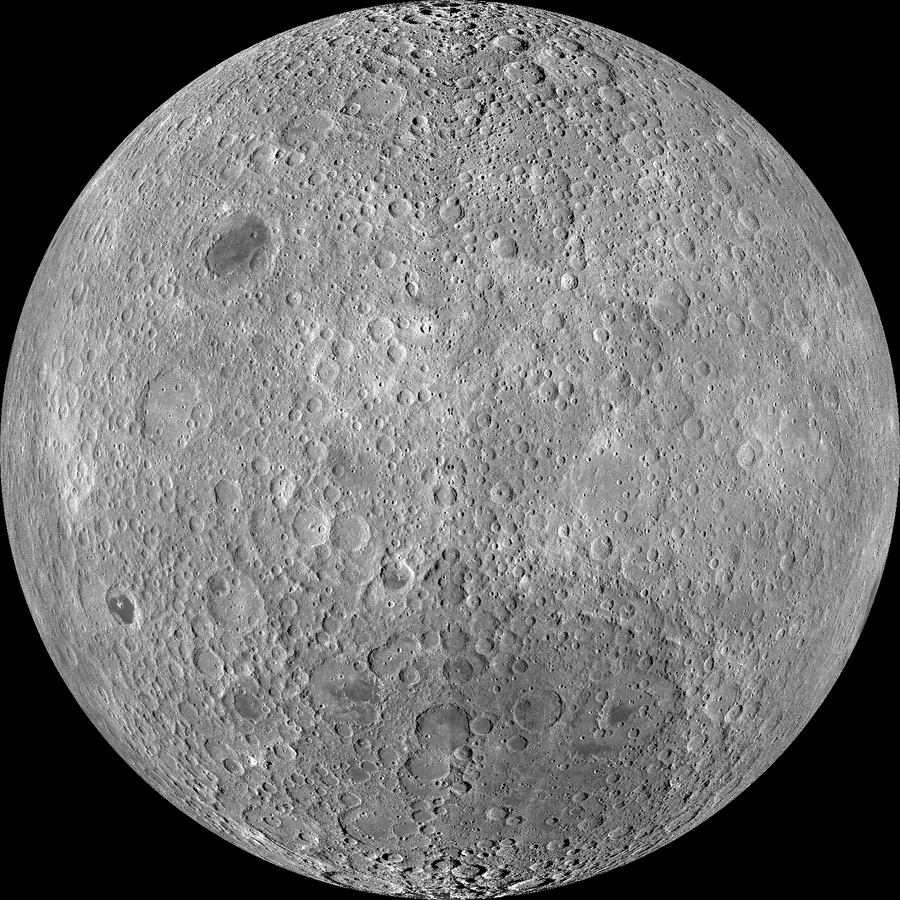 An orbital view of the moon’s far side.