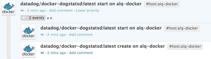 Docker events