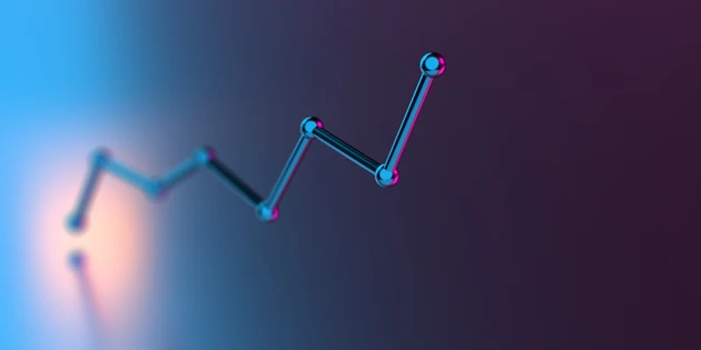 Futuristic 3D Rising Financial Chart Concept