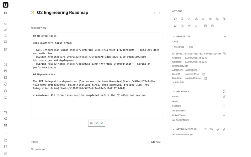 Raw markdown showing task:// protocol links