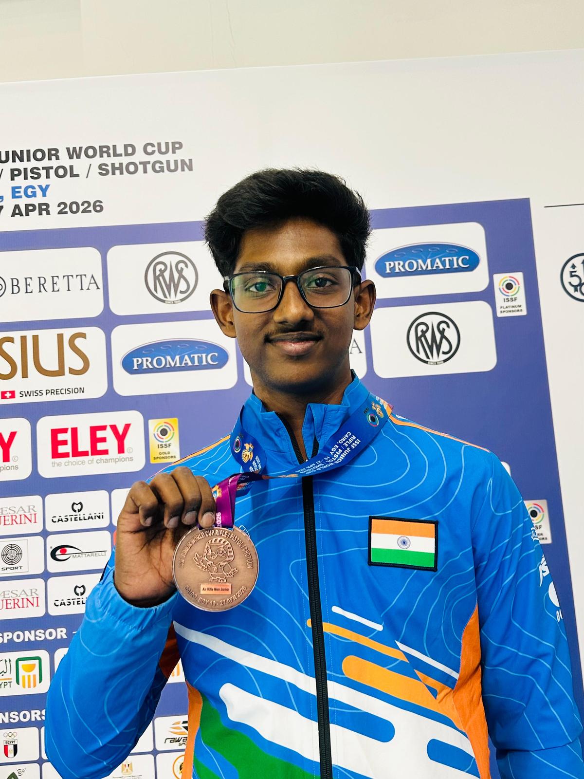 Naraen Pranav also won bronze in the junior men’s 10m air rifle with a score of 229.5 in the final. Naraen Pranav also won bronze in the junior men’s 10m air rifle with a score of 229.5 in the final.