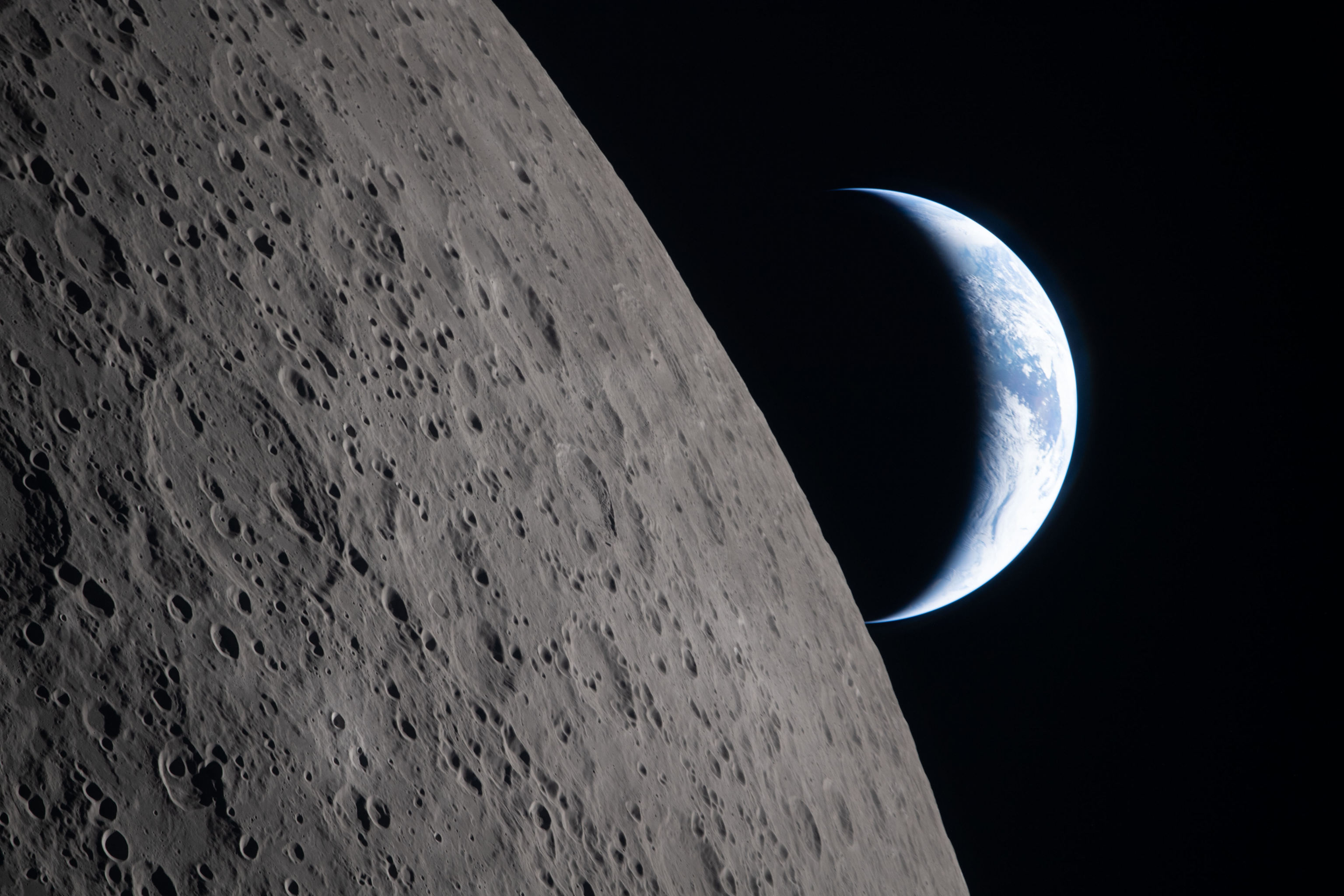 Imagen captada por la tripulaci�n del Artemis II.