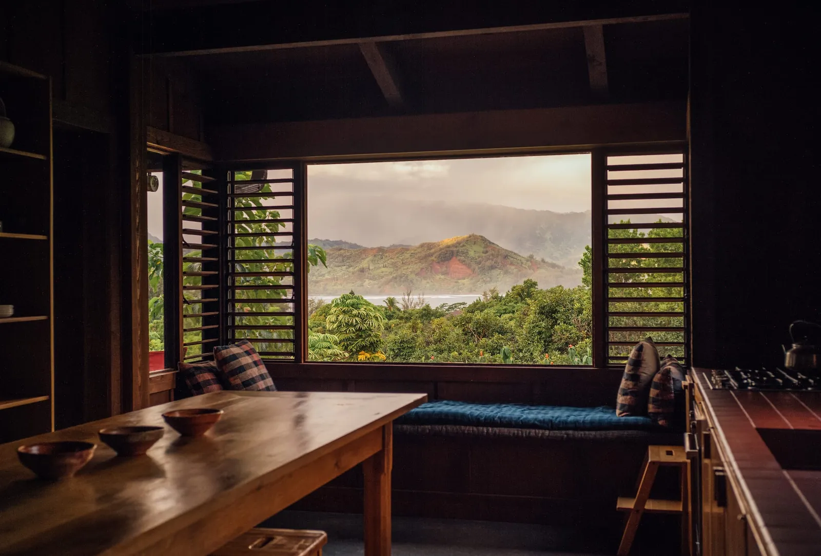 Image may contain Architecture Building Hotel Resort Furniture Table Window Indoors Interior Design and Living Room