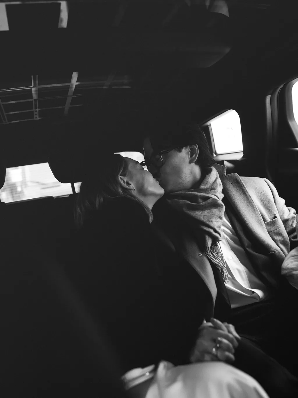 Image may contain Kissing Person Romantic Adult Face Head Photography Portrait Clothing and Coat