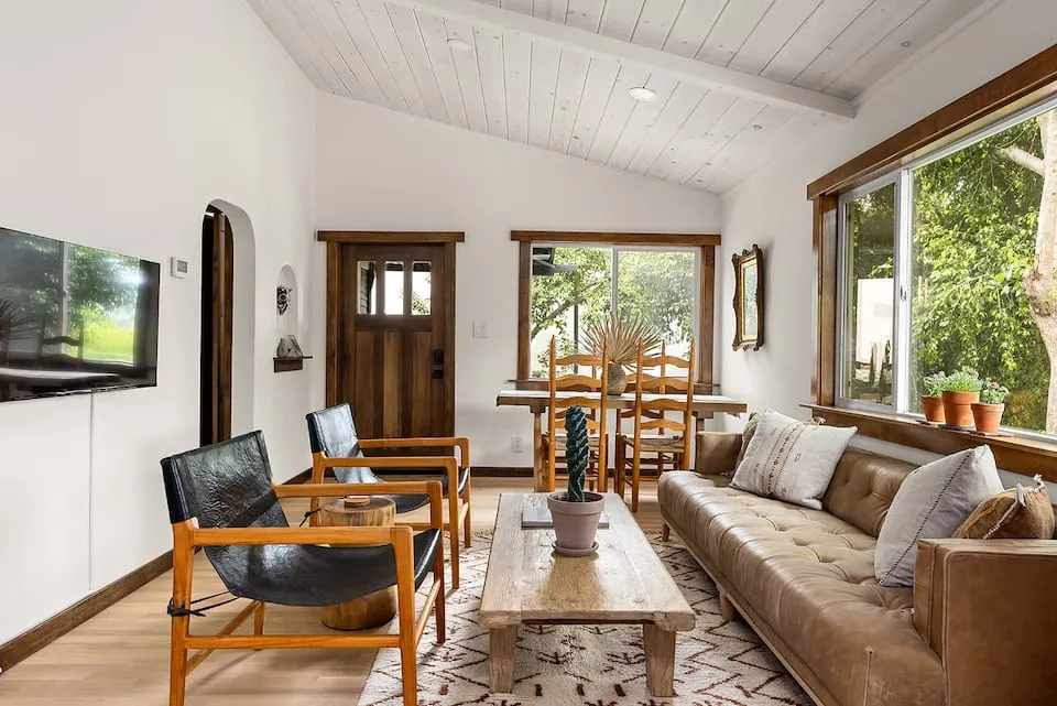 Image may contain Home Decor Chair Furniture Plant Couch Architecture Building Indoors Living Room and Room