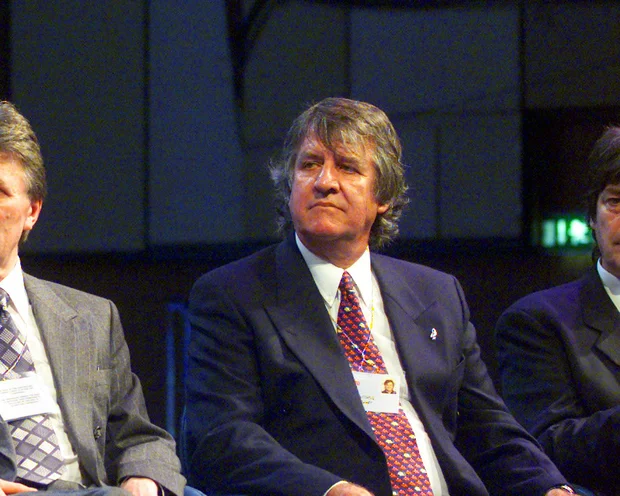 Celebrities on the platform at the Conservative party conference in Bournemouth
