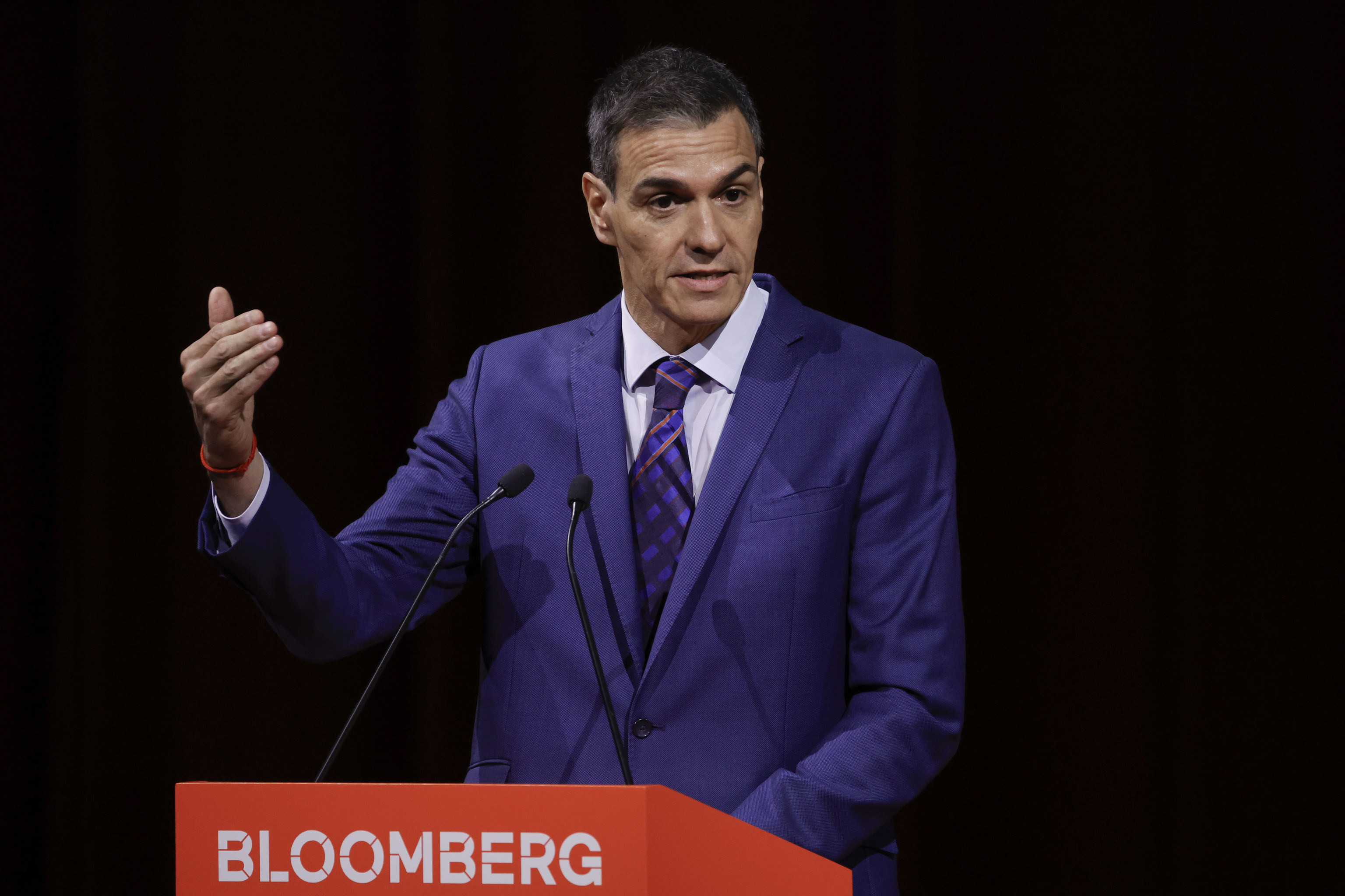 El presidente del gobierno de Espa�a Pedro S�nchez durante su intervenci�n en 'Bloomberg CityLab 2026'