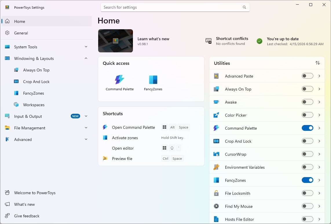 PowerToys tool for Windows 11