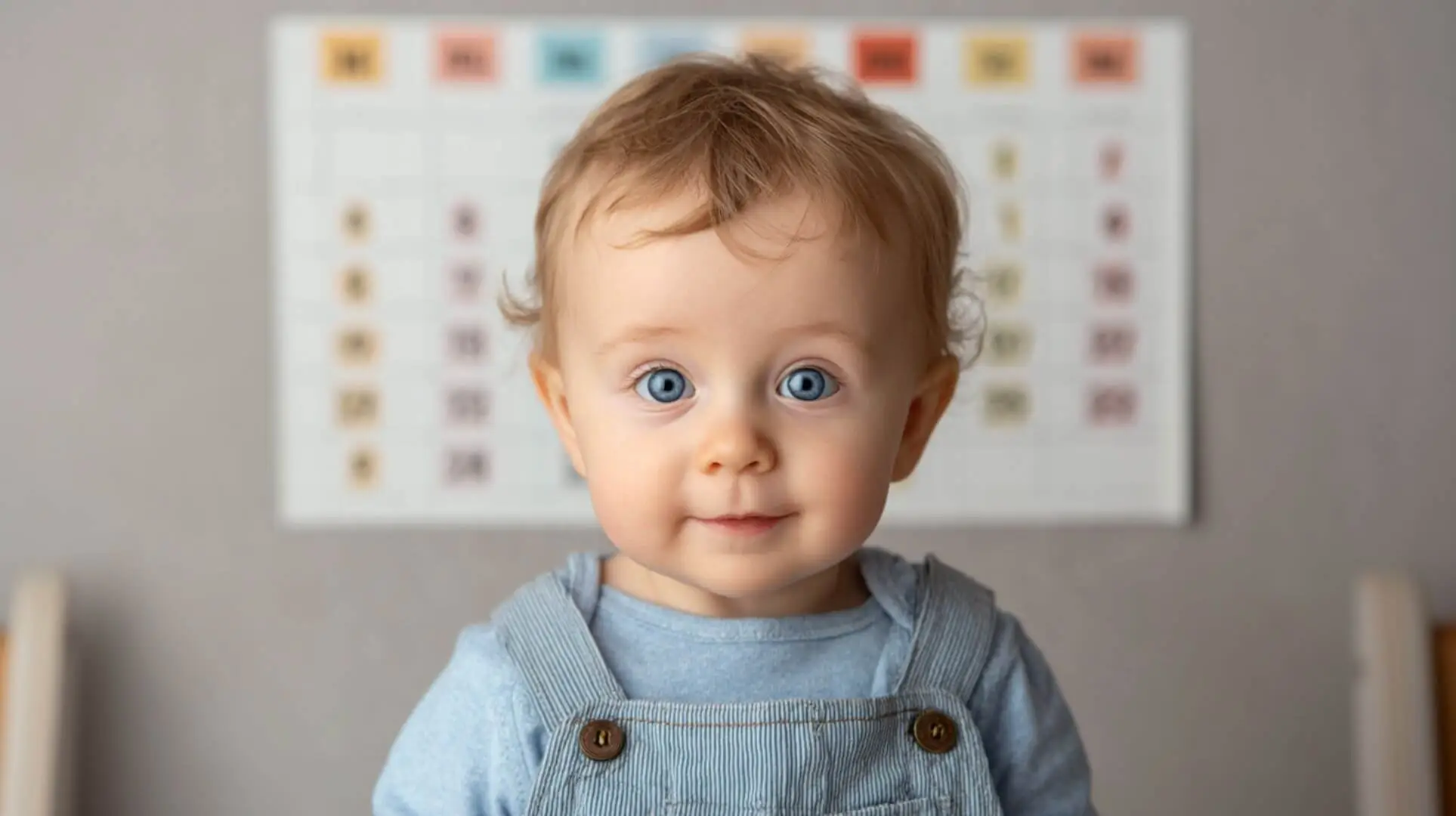 Niño con calendario