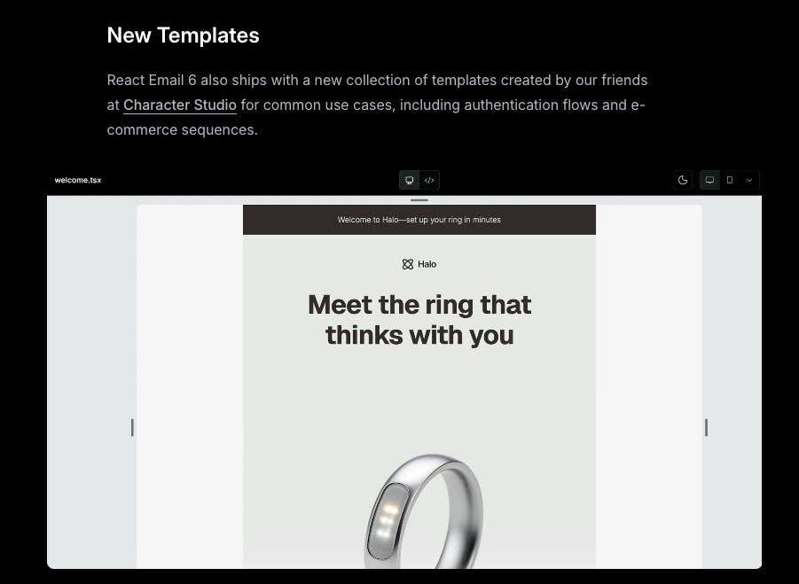 React Email 6.0 by Resend gallery image