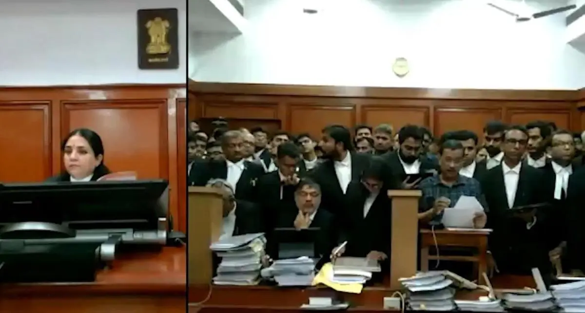 Arvind Kejriwal argues his case before Justice Swarana Kanta Sharma in the Delhi High Court on April 13, 2026. Arvind Kejriwal argues his case before Justice Swarana Kanta Sharma in the Delhi High Court on April 13, 2026.