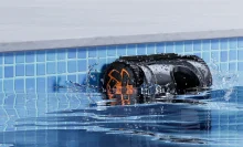 iGarden robotic pool cleaner in the water