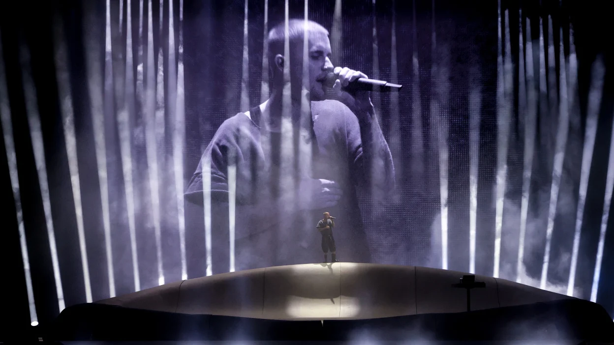 Justin Bieber performs at the Coachella Stage during the 2026 Coachella Music Festival