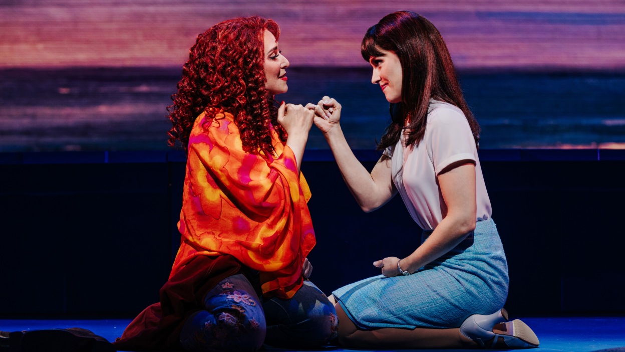 Jessica Vosk and Kelli Barrett star as Cee Cee Bloom and Bertie White in "Beaches: A New Musical."