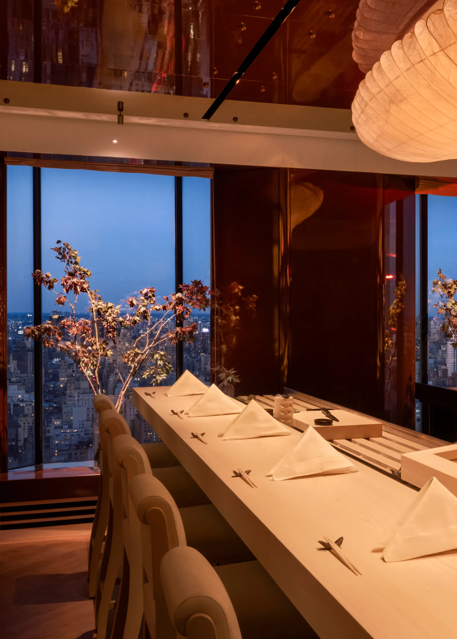 Image may contain Indoors Interior Design Dining Table Furniture Table Architecture Building Dining Room and Room