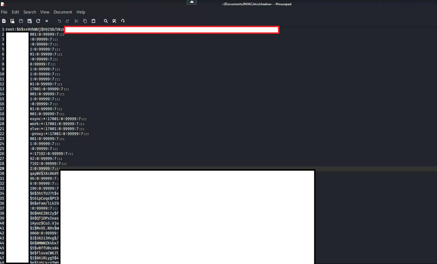 Файл /etc/shadow Файл /etc/shadow