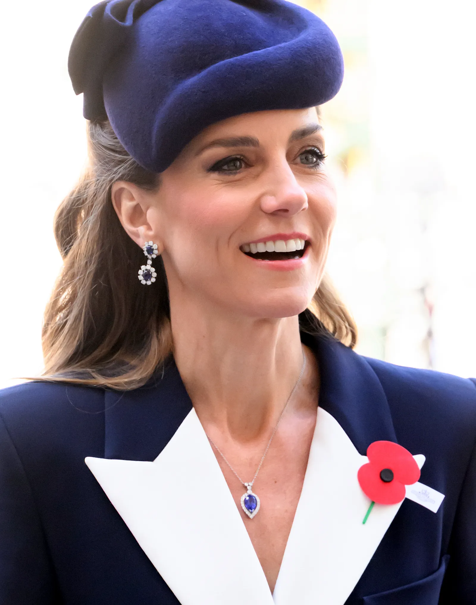 LONDON ENGLAND APRIL 25 Catherine Princess of Wales attends the Service of Commemoration and Thanksgiving at...