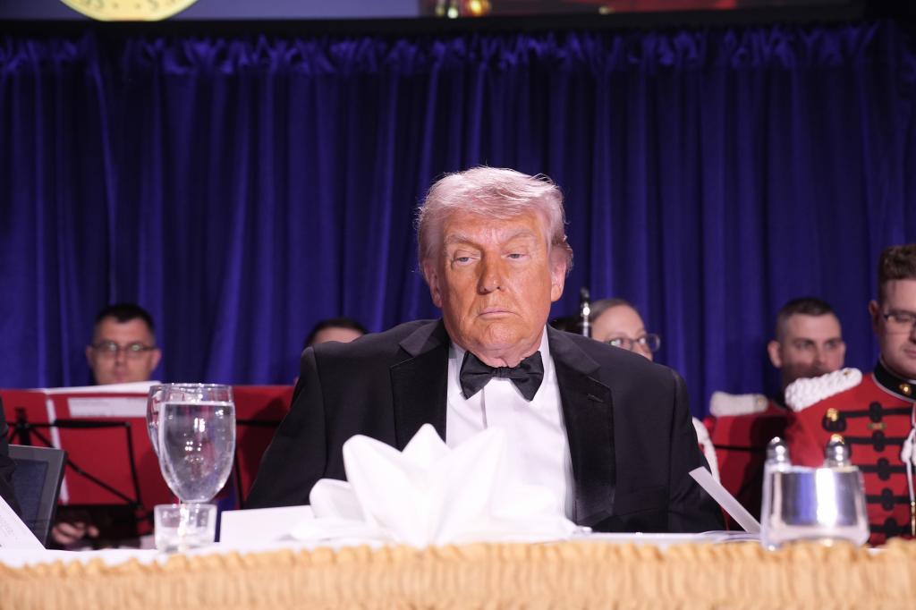 El presidente de EEUU, Donald Trump, durante la cena.